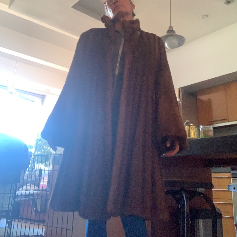 Whiskey Mink swing coat